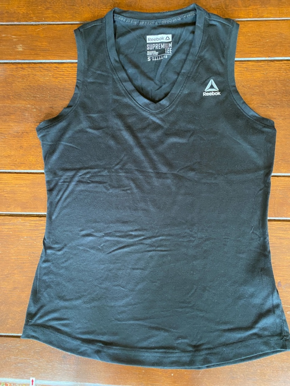 Reebok Speedwick Black V-Neck Performance Tank Top